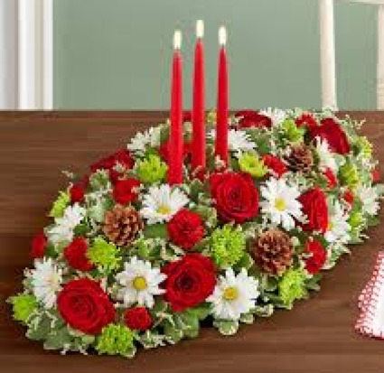 Holiday Centerpiece (3 tapers) 