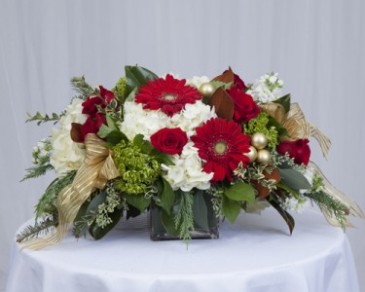 Elegant Holiday  Centerpiece in Fairfield, CT | Blossoms at Dailey's Flower Shop