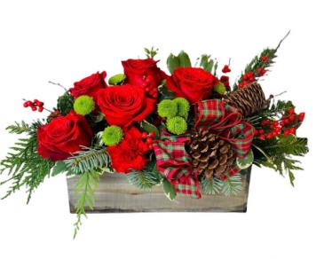 Holiday Centerpiece Christmas Arrangement in Roy, UT | Reed Floral Design