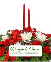 Holiday Centerpiece with Candles 