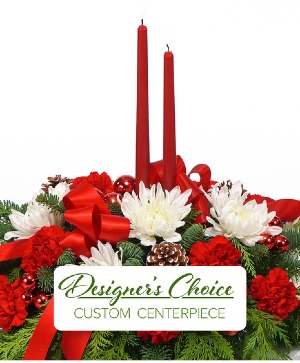 Holiday Centerpiece with Candles 