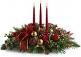 Holiday Centerpiece with Tapers 