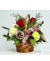 Holiday Cheer Basket Basket arrangement