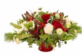 Holiday Classic Centerpiece  Christmas Centerpiece container colour maybe subbed. 