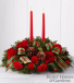 Holiday Classics Centerpiece Fresh Flowers in container