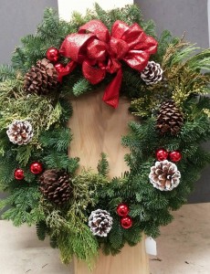 Holiday Door Wreath Christmas Wreath