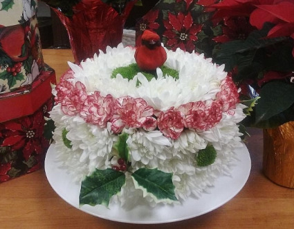 Holiday Flower Cake Arrangement
