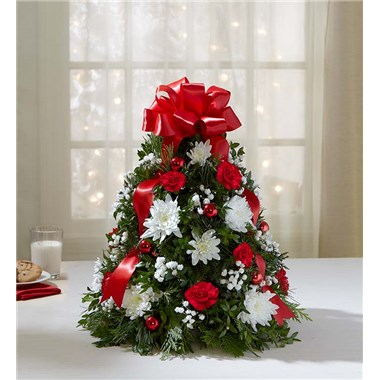 Holiday Flower Tree Holiday Floral Arrangement