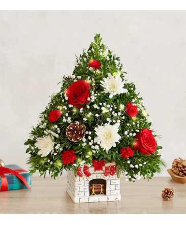 Holiday Flower Tree Mantle TG   in Hagerstown, MD | TG Designs - The Flower Senders