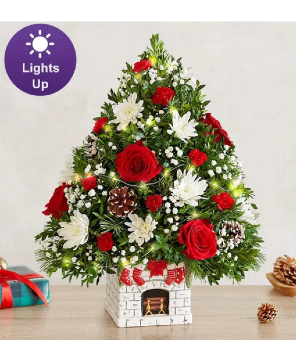 Holiday Flower Tree Merry 