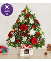 Holiday Flower Tree Merry Mantel HOLIDAY