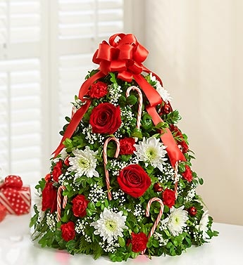 Holiday Flower Tree Tabletop Tree Approximately 21