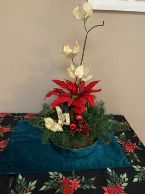 holiday forever elegant  silk arrangement 