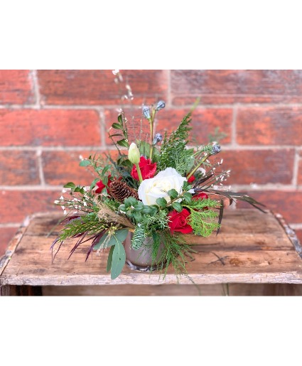 Holiday Fresh Arrangement Vased Holiday Arrangement