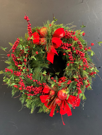 Holiday Fruit Wreath 2 Silk Door Piece 
