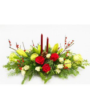 Holiday Glow Centerpiece Christmas Centerpiece in a Container