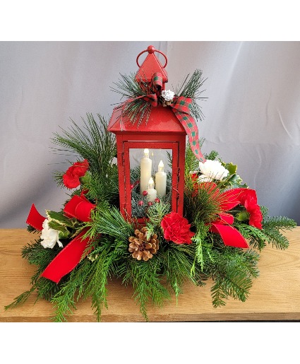 Holiday Glow Evergreen Centerpiece