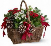 Holiday Greeting basket plant basket