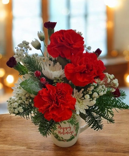 Holiday Greetings Mug Arrangement