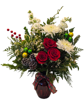 Holiday Greetings Vase Arrangement