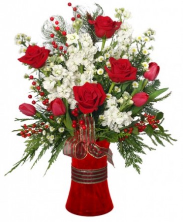 HOLIDAY HAPPINESS Christmas Arrangement in Canon City, CO | TOUCH OF LOVE FLORIST AND WEDDINGS