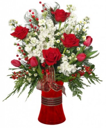 HOLIDAY HAPPINESS Christmas Arrangement in Jacksonville, FL | TURNER ACE FLORIST