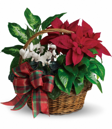 Holiday Homecoming Basket All-Around Floral Arrangement