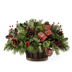 Holiday Homecomings Basket Christmas Arrangement