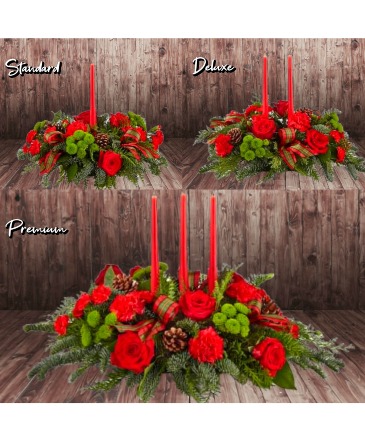 Holiday inspiration Centerpiece in Windsor, ON | K. MICHAEL'S FLOWERS & GIFTS