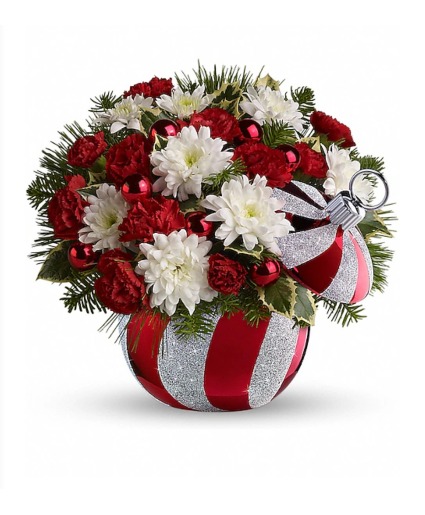 HOLIDAY JINGLE SEASONAL FLORAL ARRANGEMENT