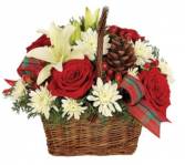 Holiday Joy Basket Arrangement
