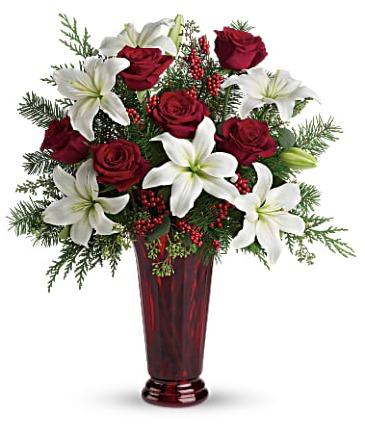 Holiday Magic  Designed in a Vase in Oakdale, NY | POSH FLORAL DESIGNS INC.