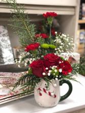 Holiday Mug arrangement Floral Arrangement