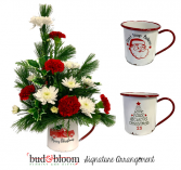 Holiday Mug Bud & Bloom Signature Arrangement