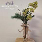 Holiday Orchid Vase Arrangement