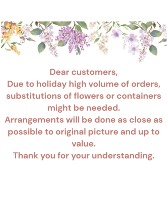 Holiday Orders 