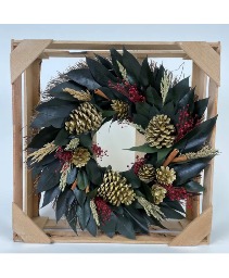 Pinecone & Greenery Dried Wreath