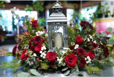 Holiday Remembrance  Lantern Centerpiece  in South Milwaukee, WI | PARKWAY FLORAL INC.