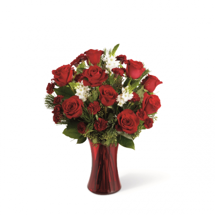 Holiday Romance Bouquet vase arrangement