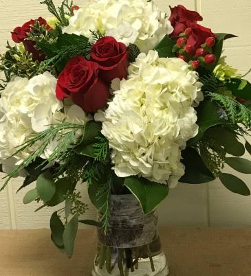 Holiday Seabreeze Vase Arrangement in Fairfield, CT | Blossoms at Dailey's Flower Shop