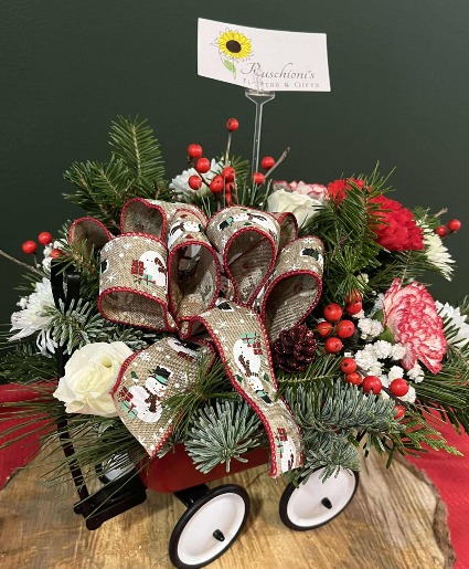 Holiday Wagon Gift Arrangement