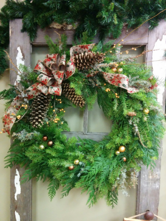 Holiday wreath Customizable in Williams Lake, BC | WILLIAMS LAKE FLORIST At Kit & Kaboodle