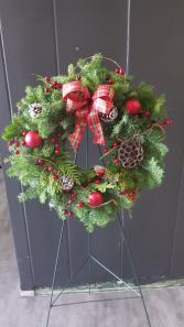 holiday wreath  door cheer 