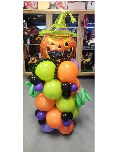 Holloween Pumpkin 4 foot Balloon Column