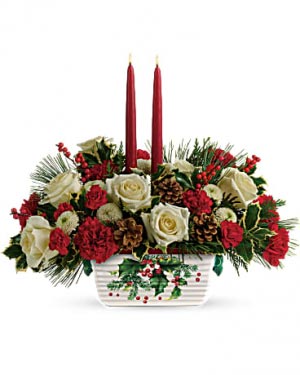 Holly Centerpiece Christmas flowers in Miami, FL | FLOWERTOPIA Holly Centerpiece Christmas flowers in Miami, FL | FLOWERTOPIA