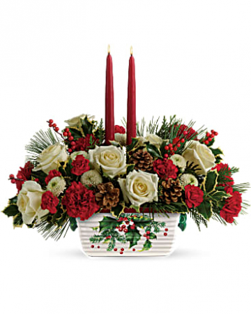 Holly Centerpiece Fresh Flowers