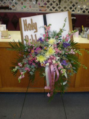 HOLY BIBLE FUNERAL FLOWERS