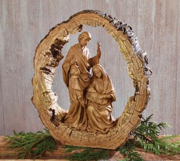 Holy Family Nativity Wood carved resin  Gift Item  in Kernersville, NC | YOUNG'S FLORIST