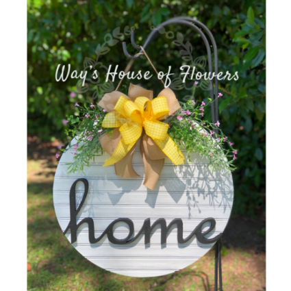 Home Door Hanger, Yellow Bow Mother's Day
