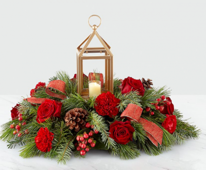 Home for Christmas Lantern Centerpiece #19-c3